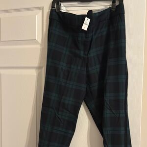 Talbots Black and Green Dress Pants with Classic Plaid